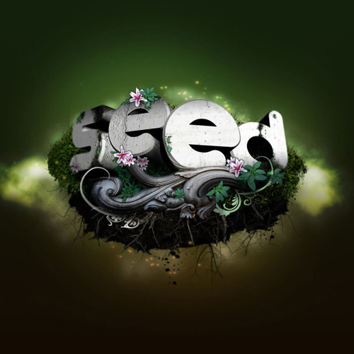 3D Typographic design inspiration