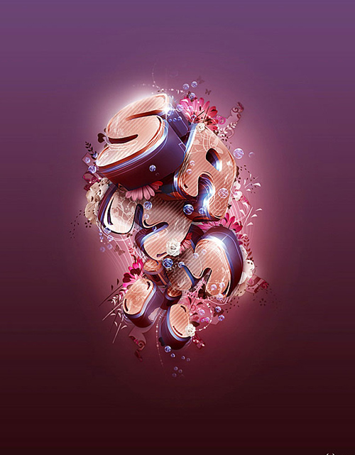 3D Typographic design inspiration